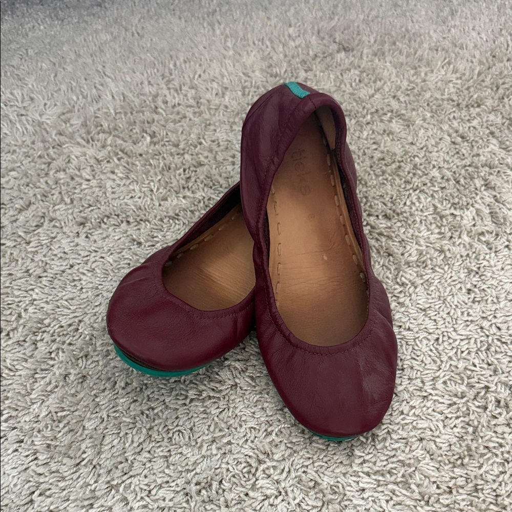 Tieks Burgundy Flats